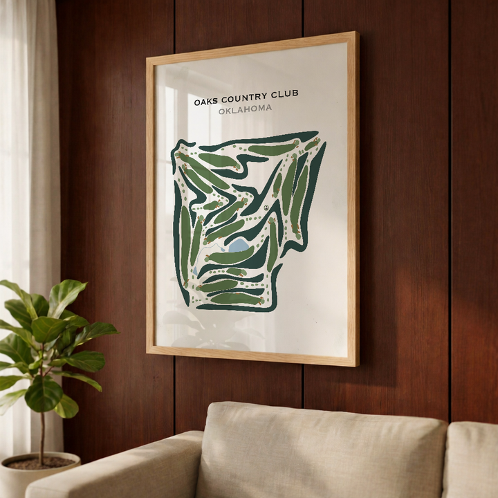 Oaks Country Club, Oklahoma - Printed Golf Courses