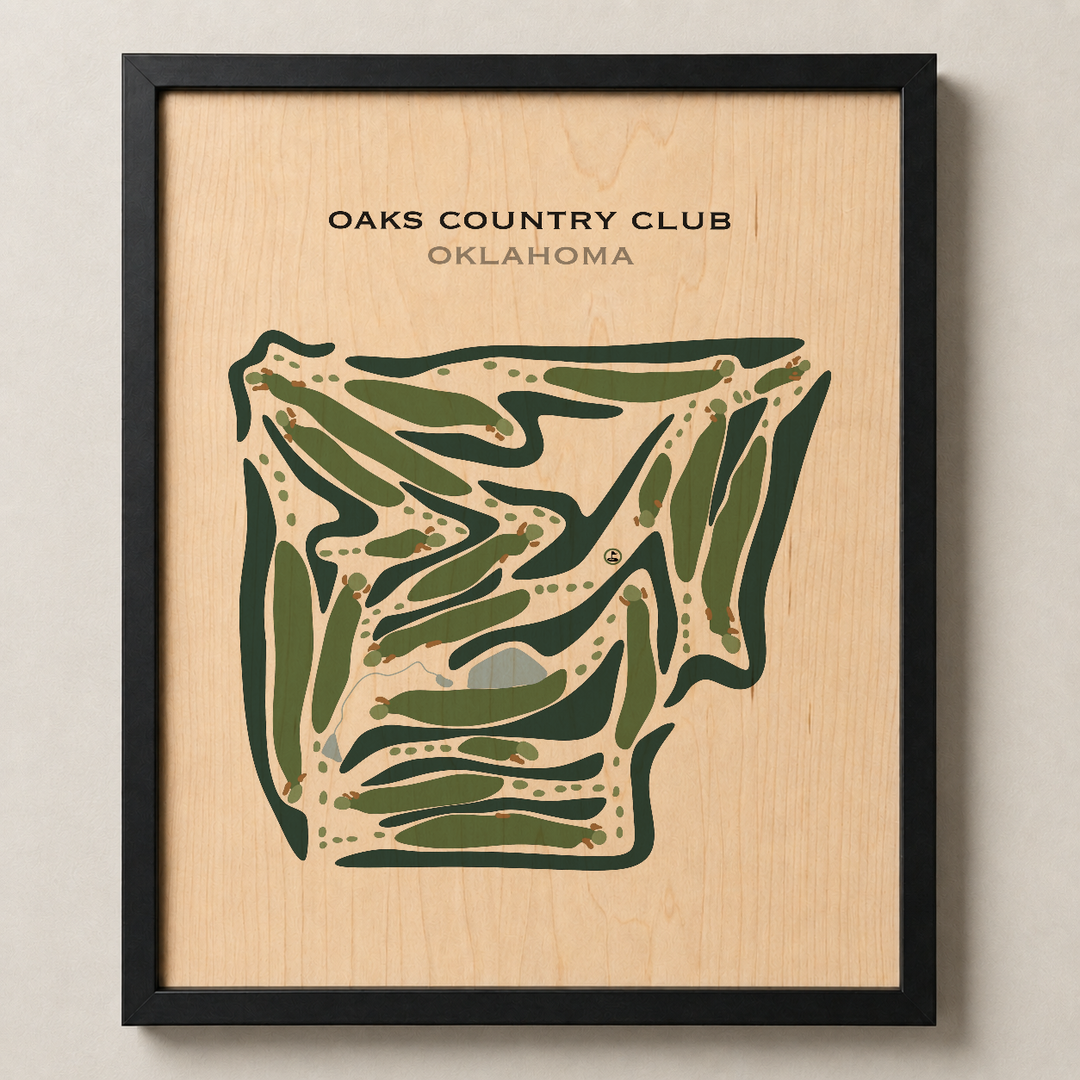Oaks Country Club, Oklahoma - Printed Golf Courses