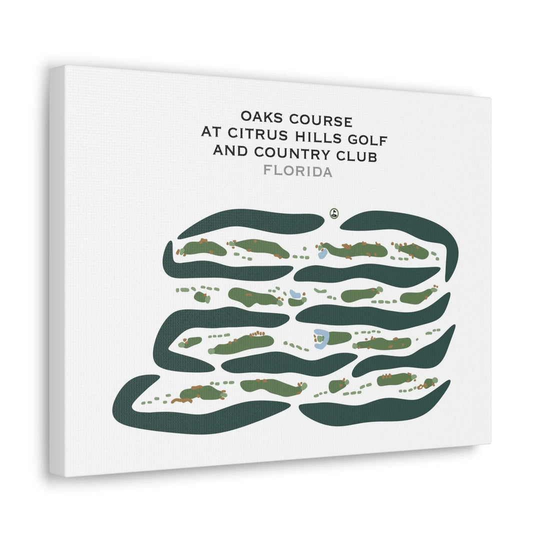 Oaks Course at Citrus Hills Golf and Country Club, Florida - Printed Golf Courses