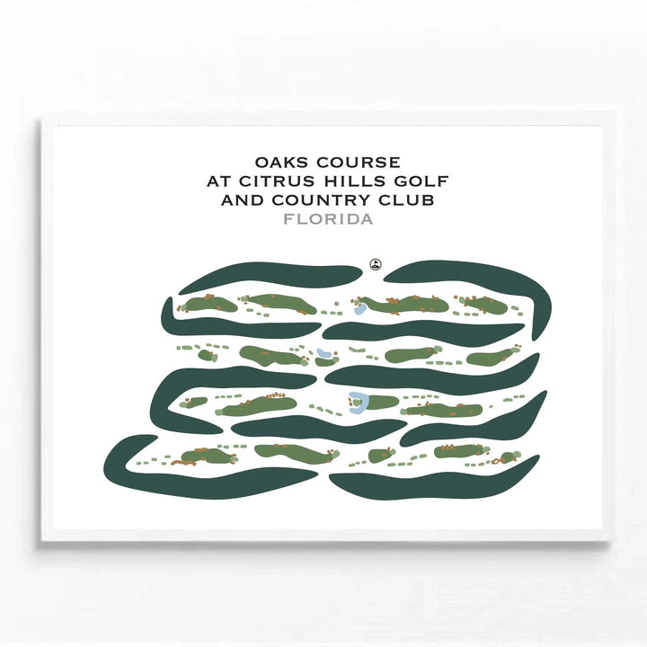 Oaks Course at Citrus Hills Golf and Country Club, Florida - Printed Golf Courses