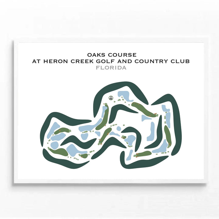 Oaks Course at Heron Creek Golf and Country Club, Florida - Printed Golf Courses
