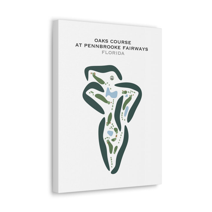 Oaks Golf Course at Pennbrooke Fairways, Florida - Printed Golf Courses