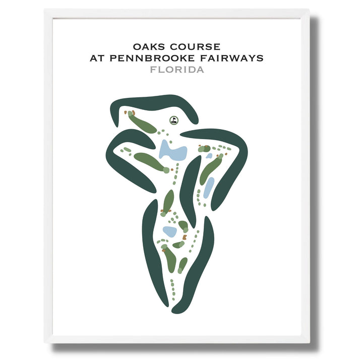 Oaks Golf Course at Pennbrooke Fairways, Florida - Printed Golf Courses
