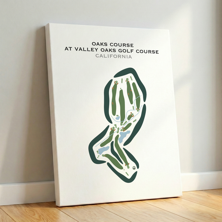 Oaks Course at Valley Oaks Golf Course, California - Printed Golf Courses