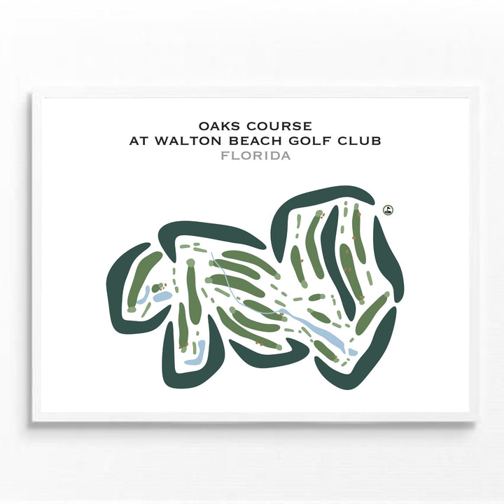 Oaks Course at Walton Beach Golf Club, Florida - Printed Golf Courses