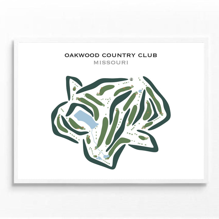 Oakwood Country Club, Missouri - Printed Golf Courses