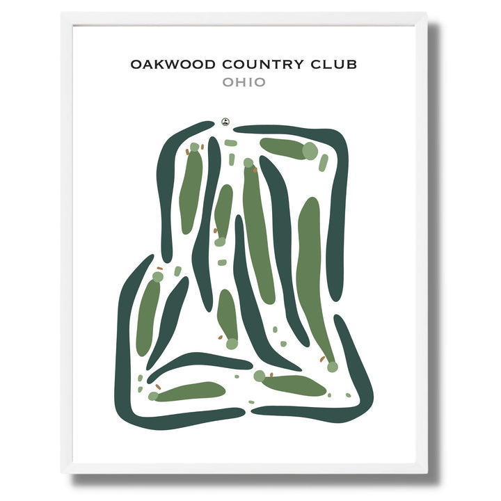 Oakwood Country Club, Ohio - Printed Golf Courses