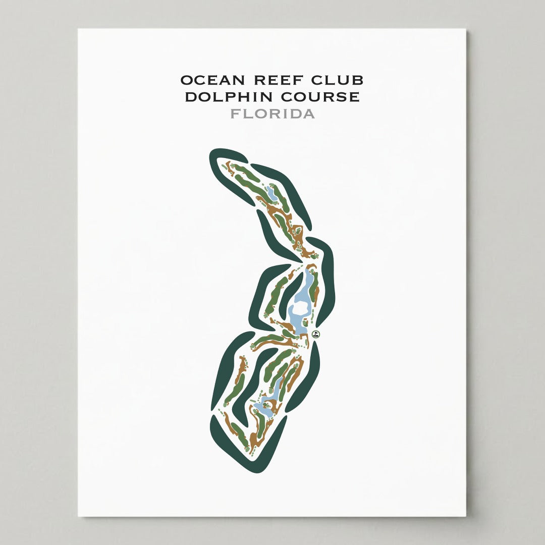 Ocean Reef Club Dolphin Course, Florida - Printed Golf Courses