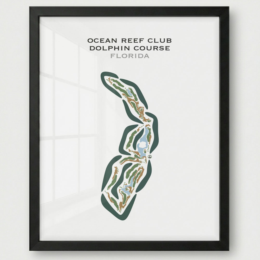 Ocean Reef Club Dolphin Course, Florida - Printed Golf Courses