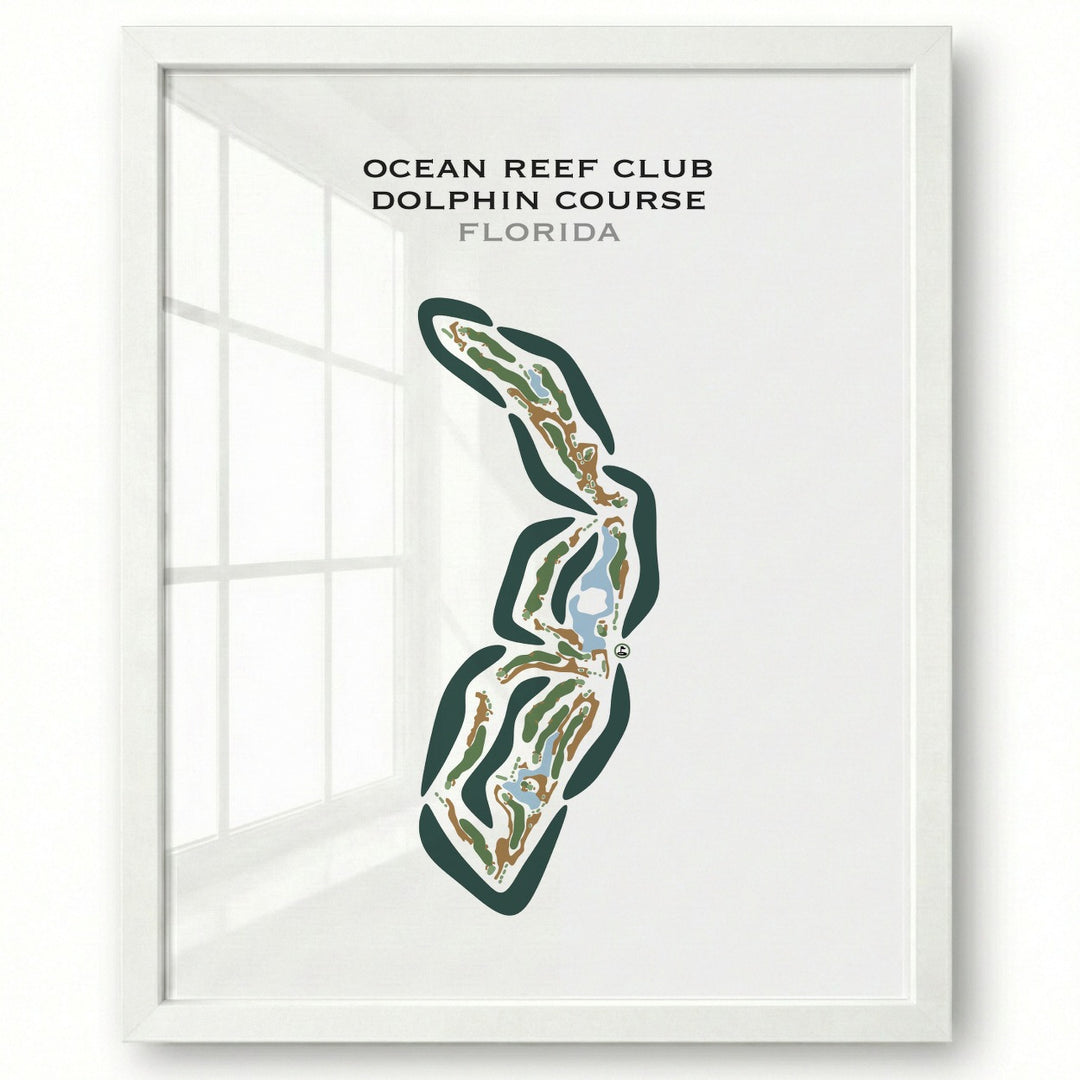 Ocean Reef Club Dolphin Course, Florida - Printed Golf Courses