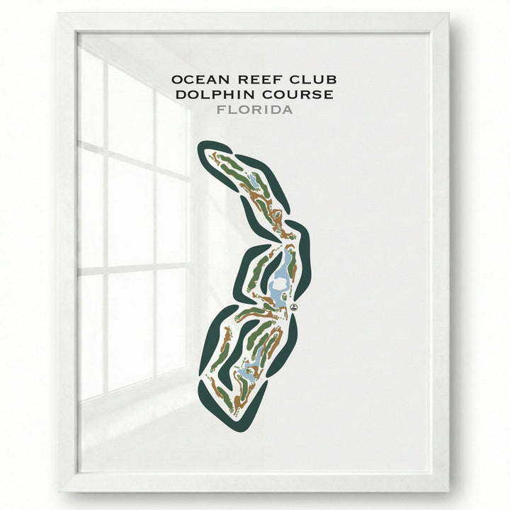 Ocean Reef Club Dolphin Course, Florida - Printed Golf Courses