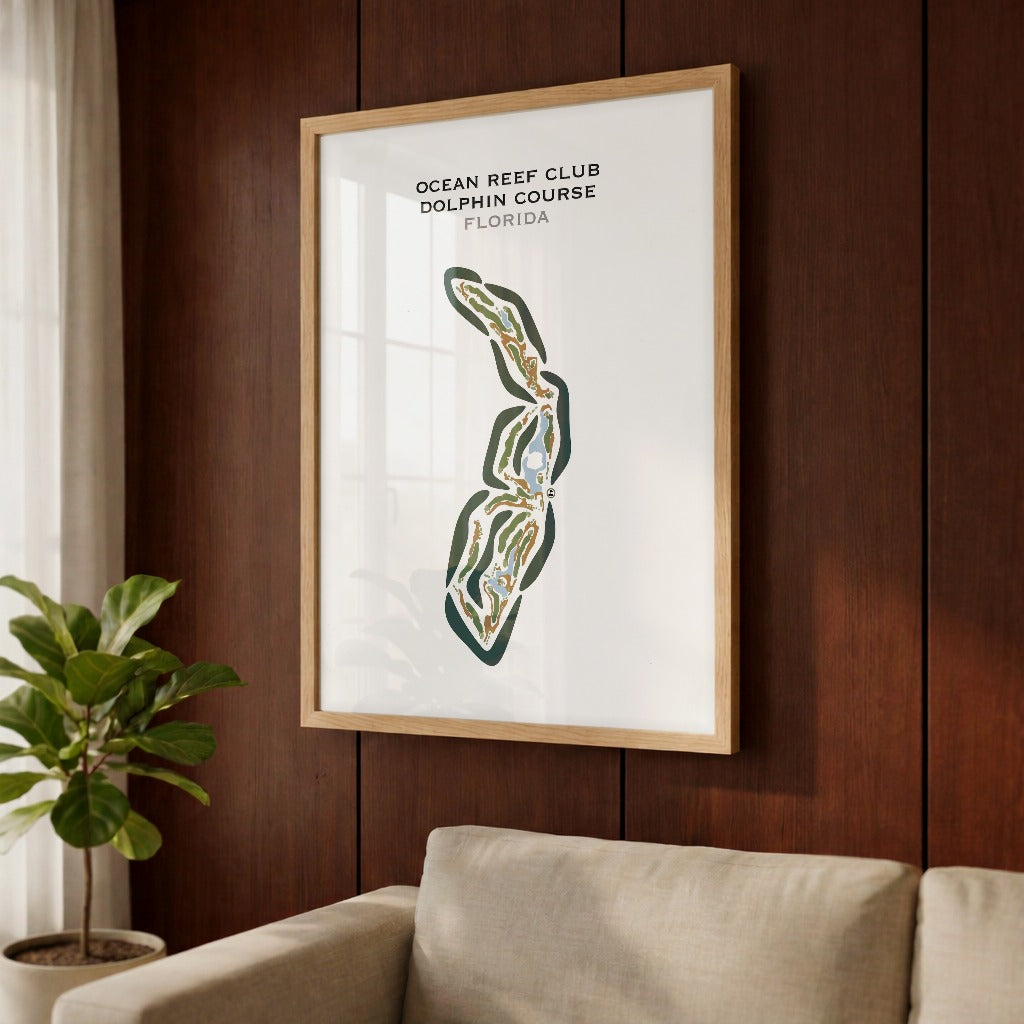 Ocean Reef Club Dolphin Course, Florida - Printed Golf Courses