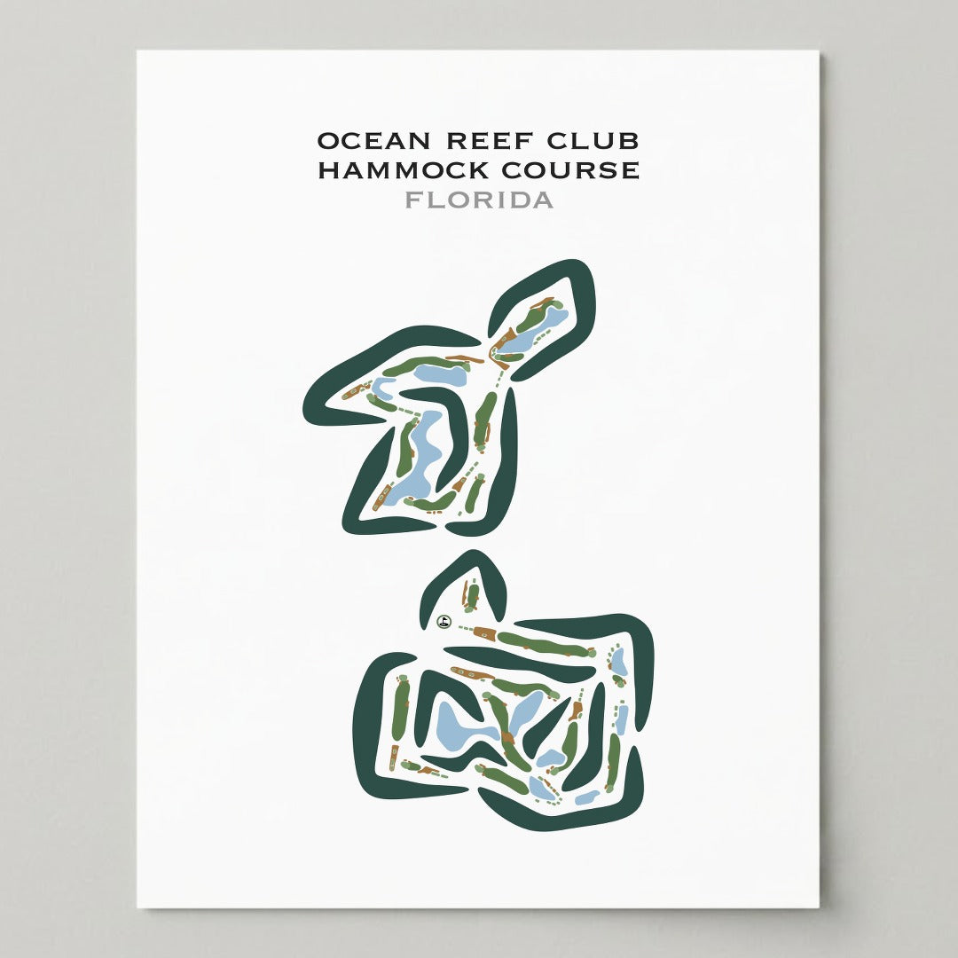 Ocean Reef Club Hammock Course, Florida - Printed Golf Courses