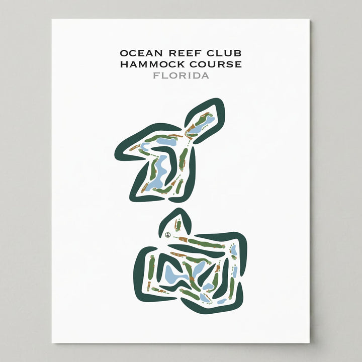Ocean Reef Club Hammock Course, Florida - Printed Golf Courses
