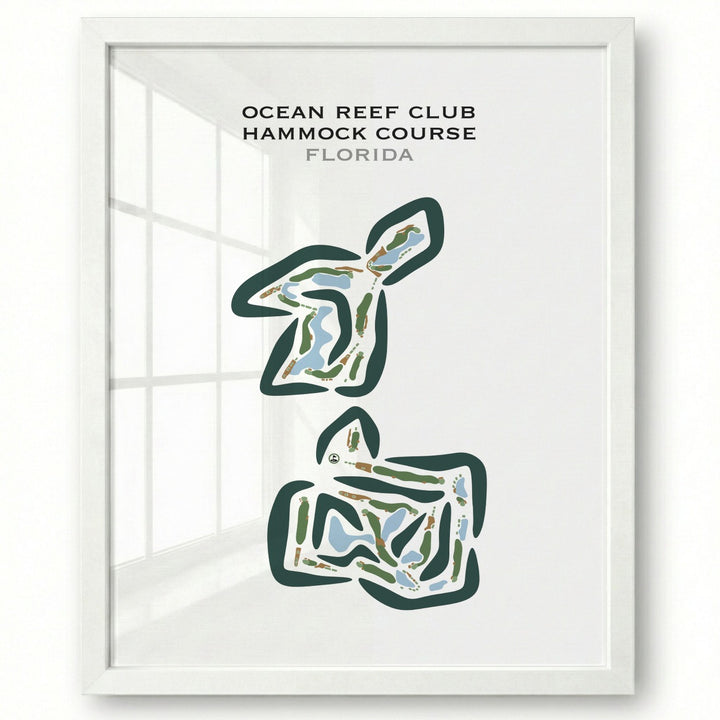 Ocean Reef Club Hammock Course, Florida - Printed Golf Courses
