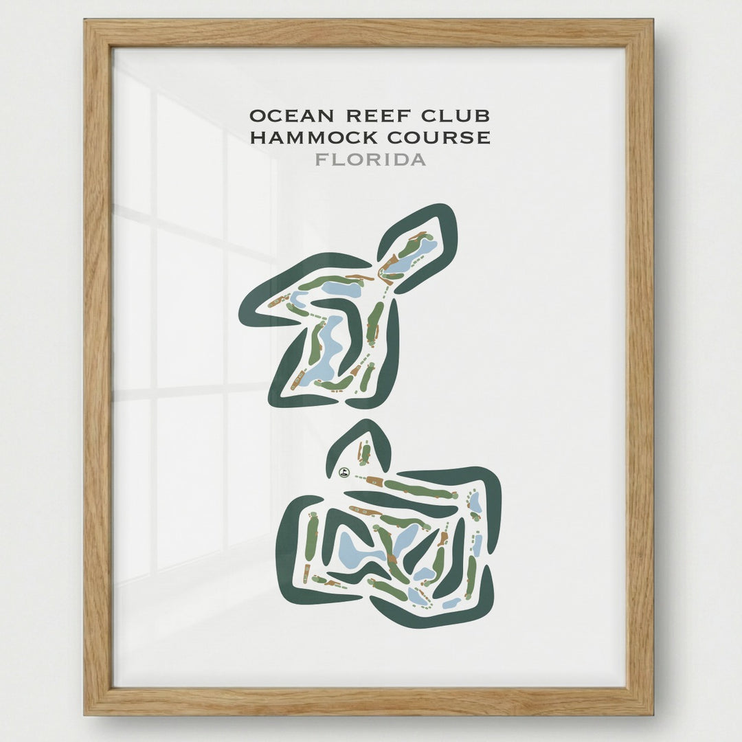 Ocean Reef Club Hammock Course, Florida - Printed Golf Courses