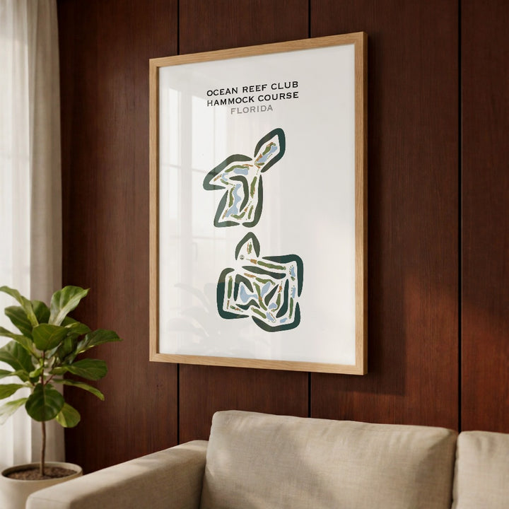 Ocean Reef Club Hammock Course, Florida - Printed Golf Courses