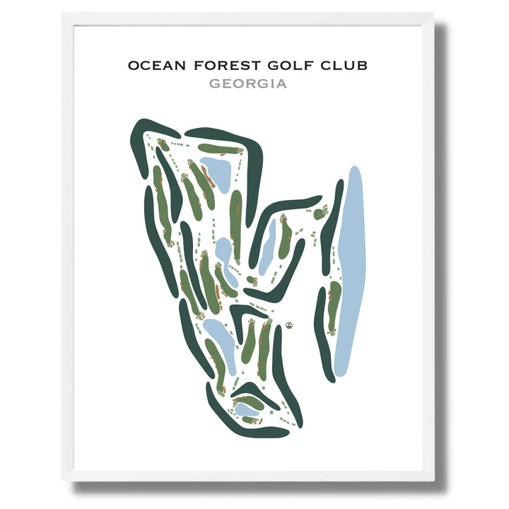 Ocean Forest Golf Club, Georgia - Printed Golf Courses