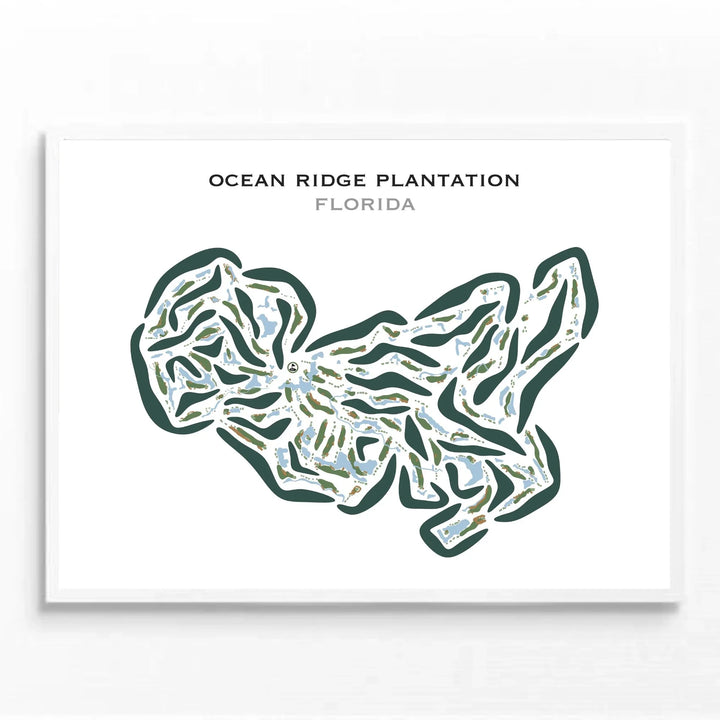 Ocean Ridge Plantation, Florida - Printed Golf Courses