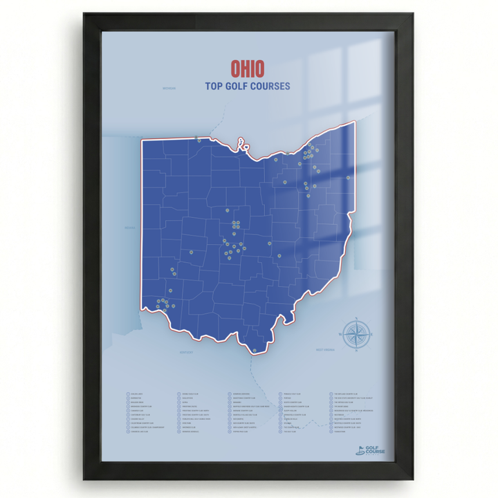Map of Ohio Golf Courses