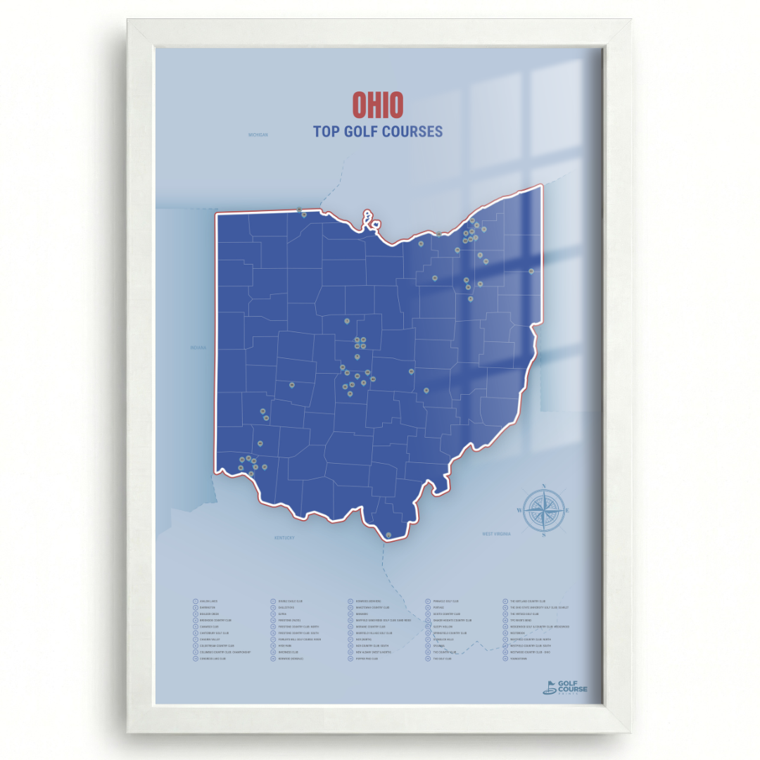 Map of Ohio Golf Courses