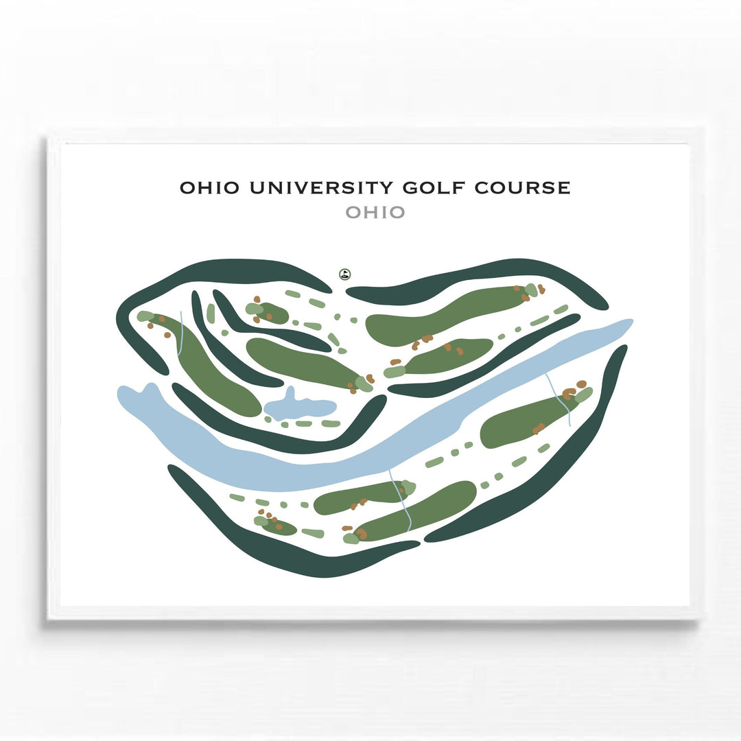 Ohio University Golf Course, Ohio - Printed Golf Courses