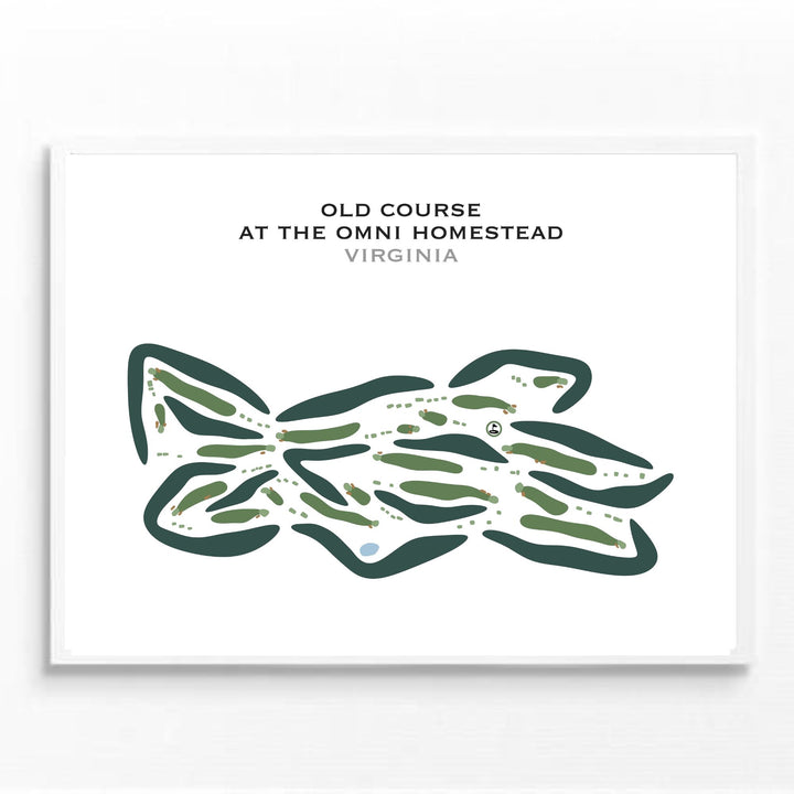 Old Course at The Omni Homestead, Virginia - Printed Golf Courses