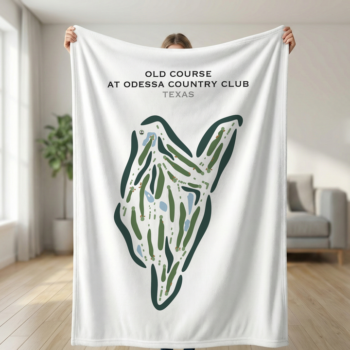 Old Course at Odessa Country Club, Texas - Printed Golf Courses