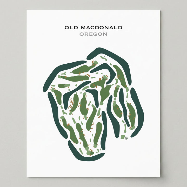 Old Macdonald, Oregon - Printed Golf Courses