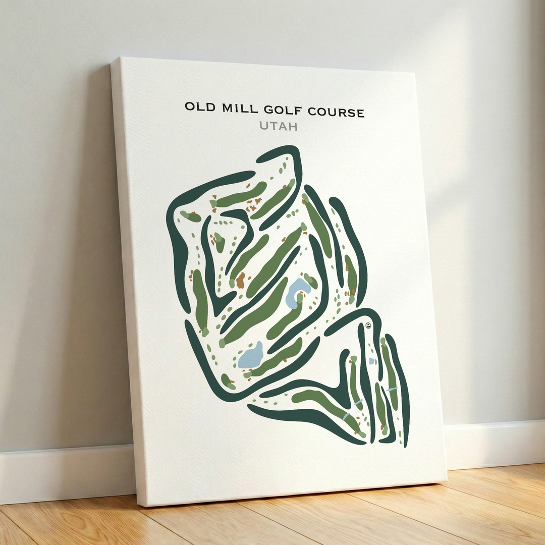 Old Mill Golf Course, Salt Lake City Utah - Printed Golf Courses