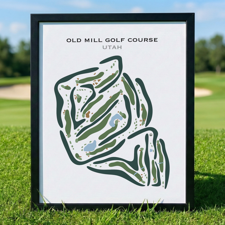 Old Mill Golf Course, Salt Lake City Utah - Printed Golf Courses