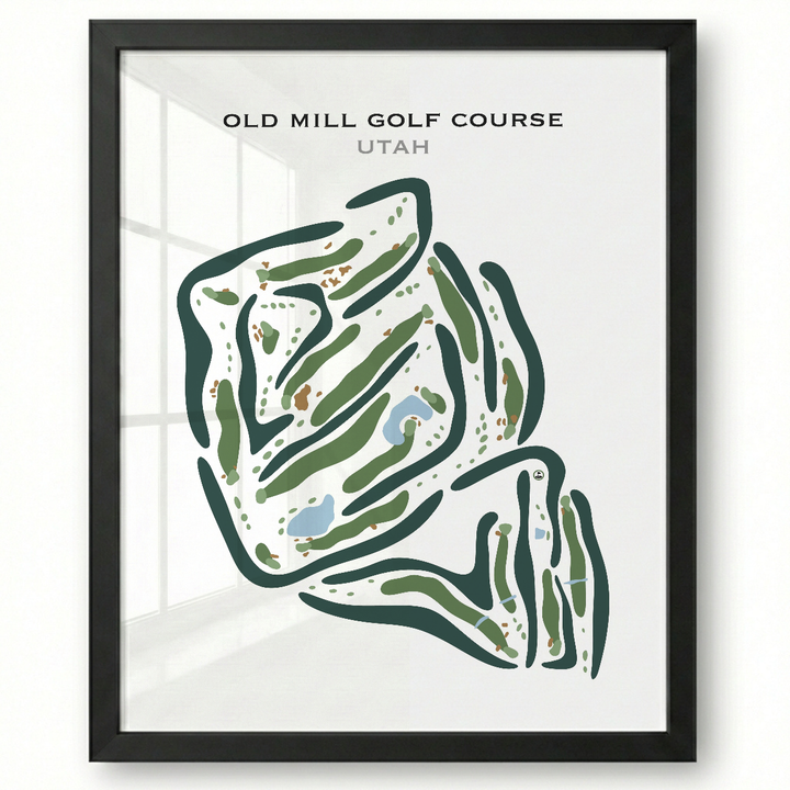 Old Mill Golf Course, Salt Lake City Utah - Printed Golf Courses