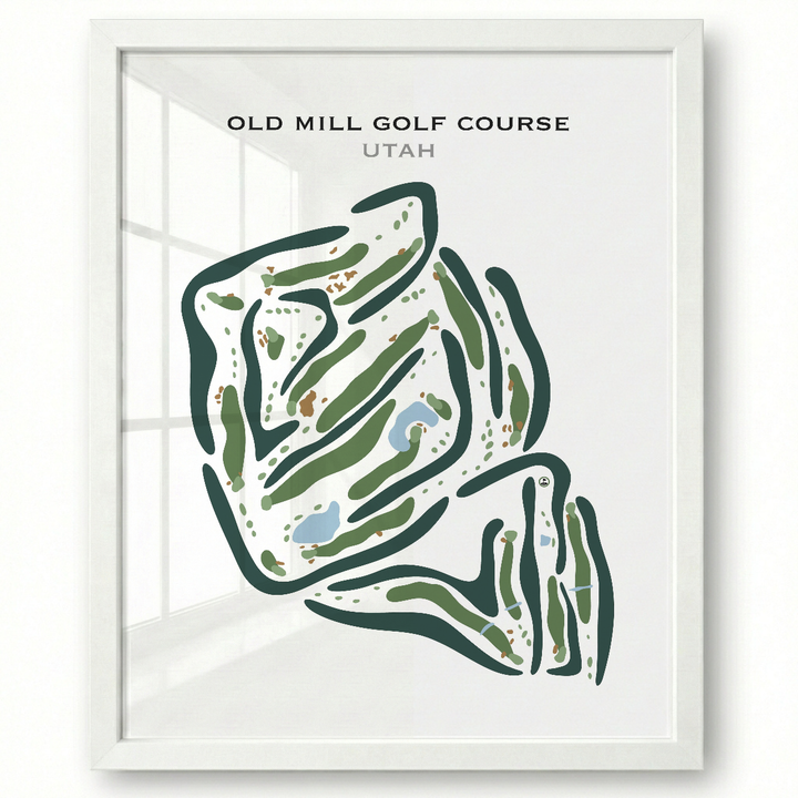 Old Mill Golf Course, Salt Lake City Utah - Printed Golf Courses