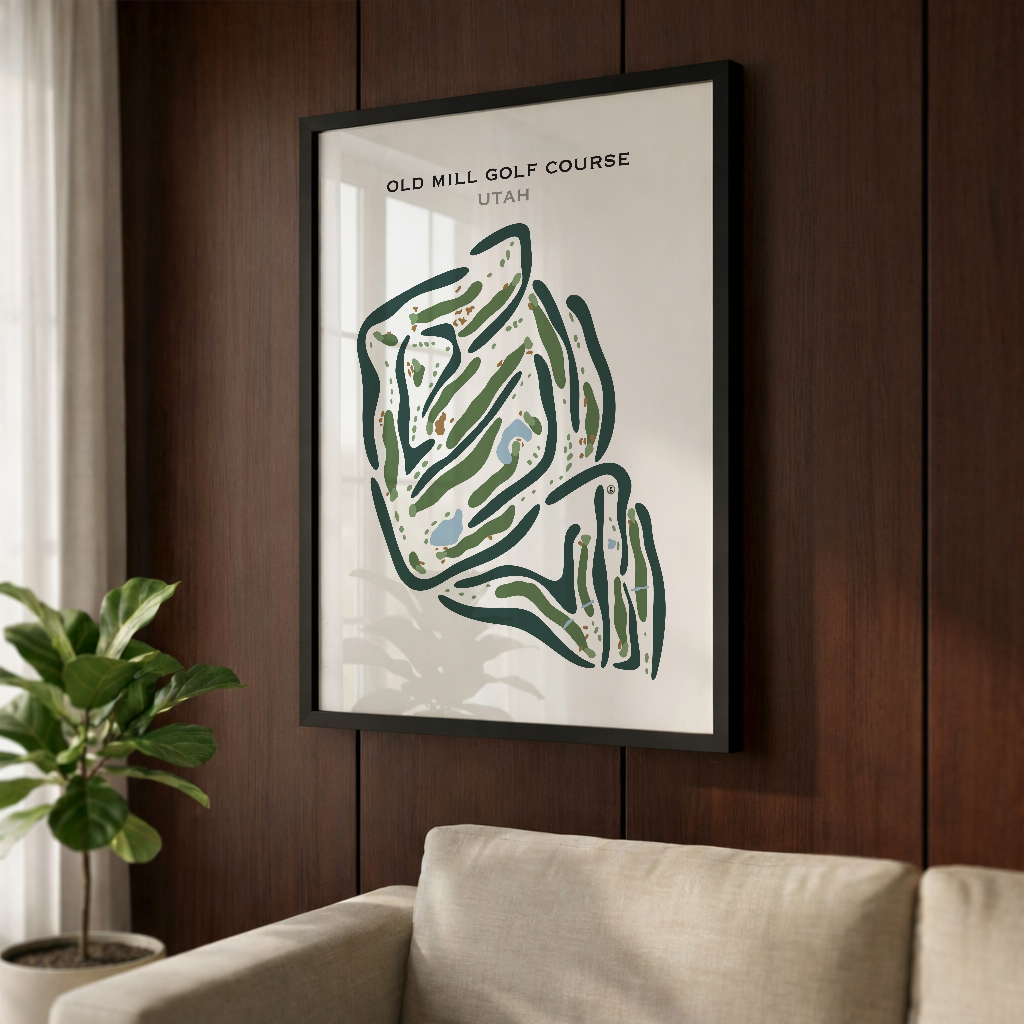 Old Mill Golf Course, Salt Lake City Utah - Printed Golf Courses