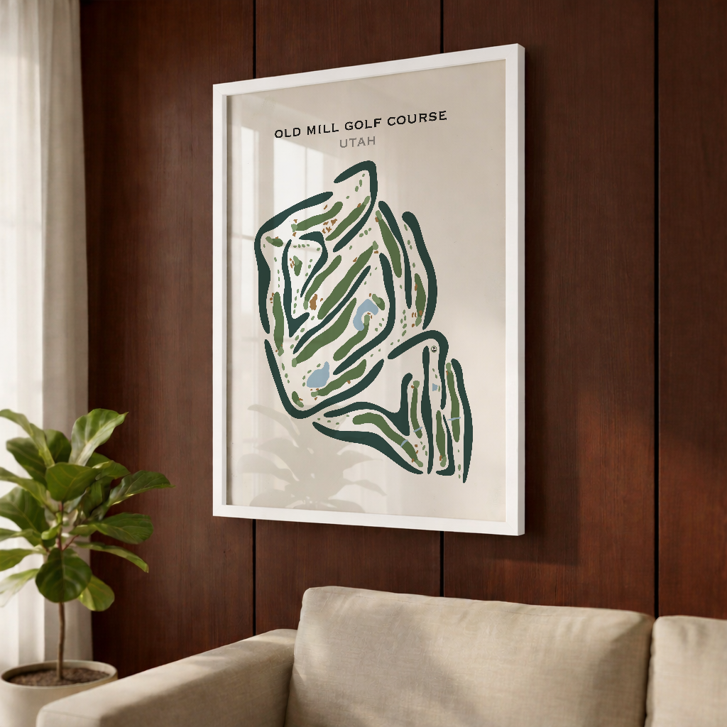 Old Mill Golf Course, Salt Lake City Utah - Printed Golf Courses