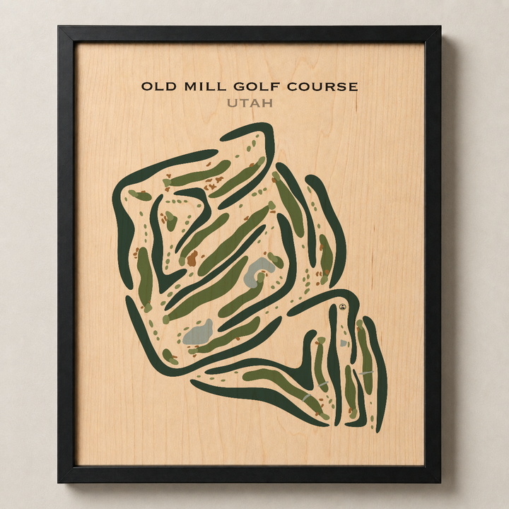 Old Mill Golf Course, Salt Lake City Utah - Printed Golf Courses
