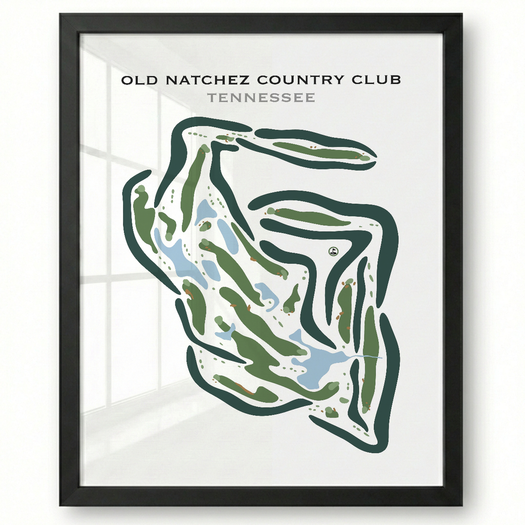 Old Natchez Country Club, Tennessee - Printed Golf Courses