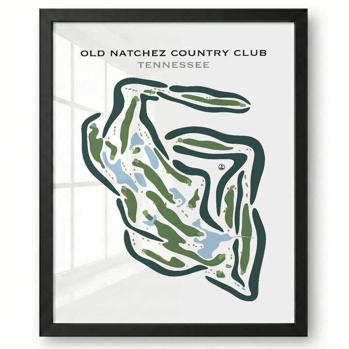 Old Natchez Country Club, Tennessee - Printed Golf Courses