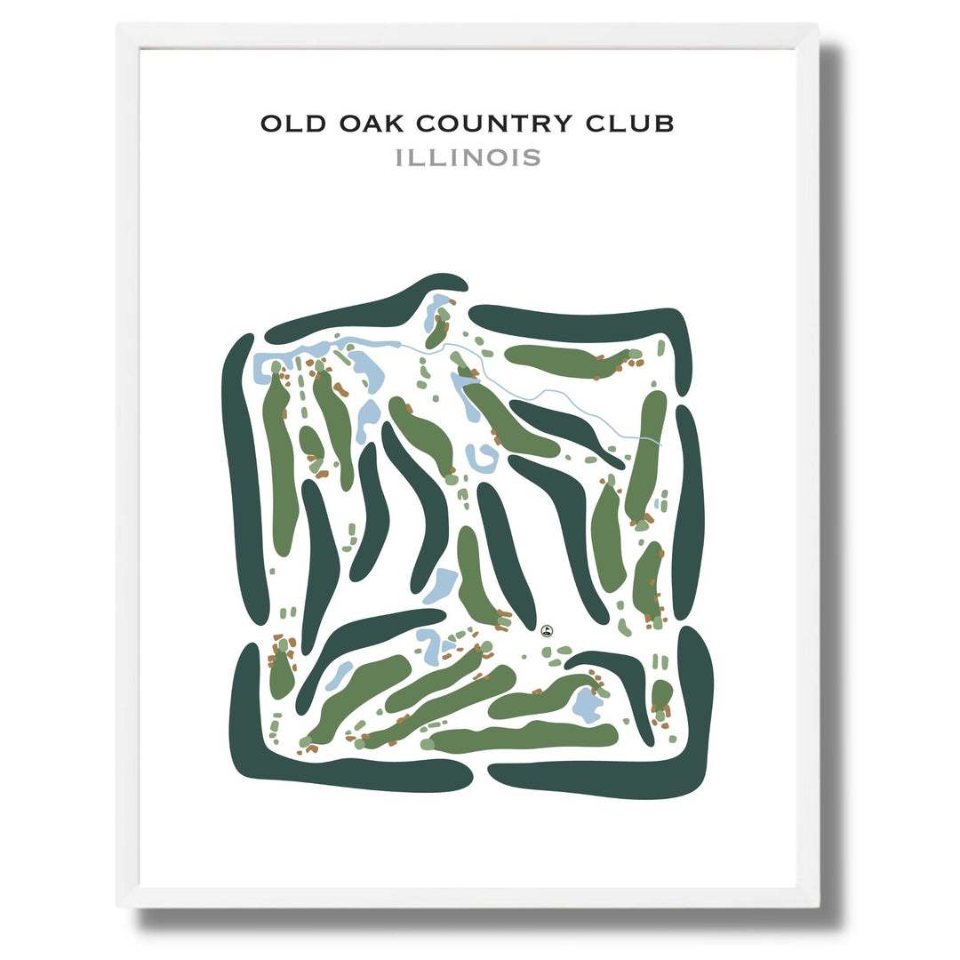 Old Oak Country Club, Illinois - Printed Golf Courses