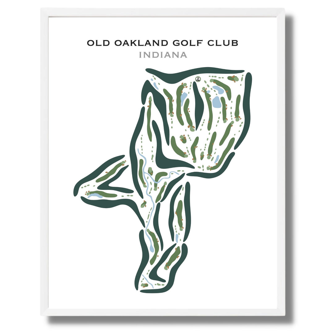 Old Oakland Golf Club, Indiana - Printed Golf Courses