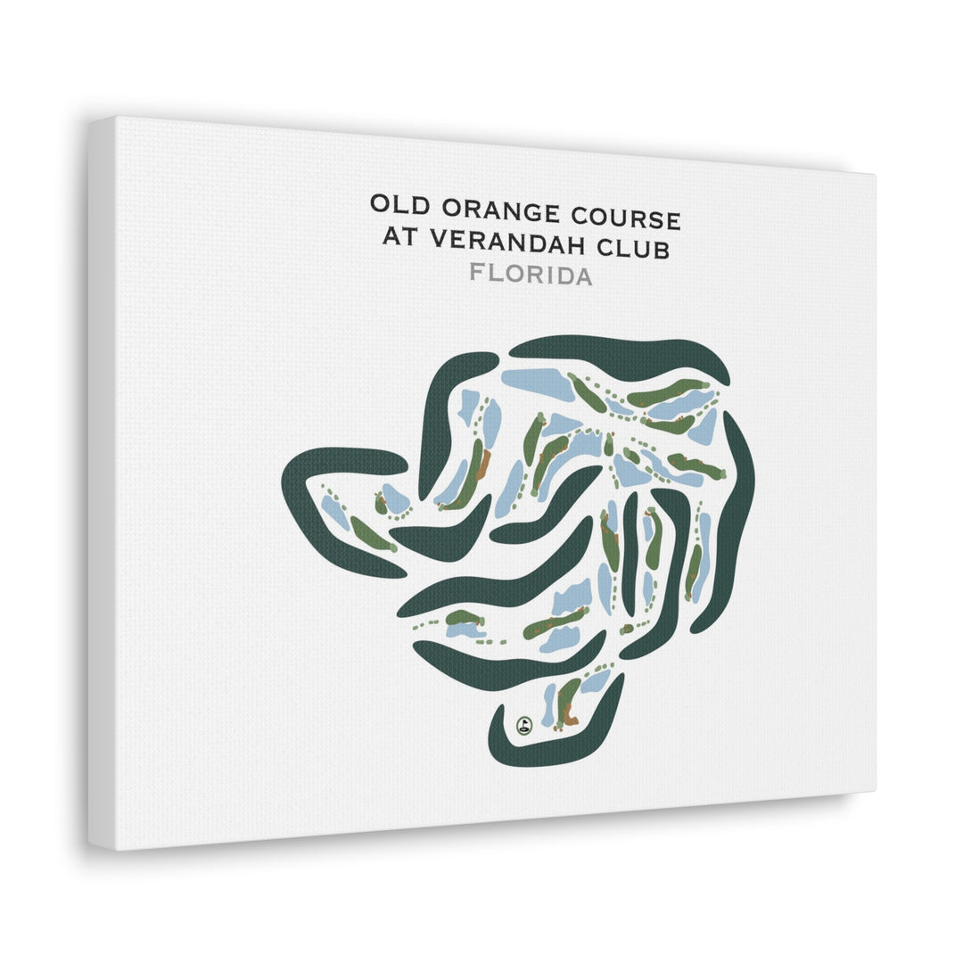Old Orange Course at Verandah Club, Florida - Printed Golf Courses