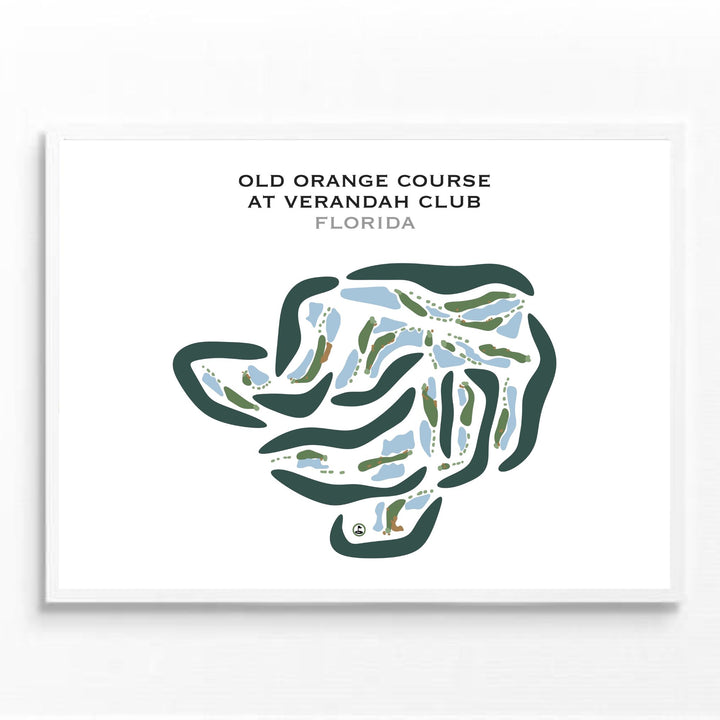 Old Orange Course at Verandah Club, Florida - Printed Golf Courses