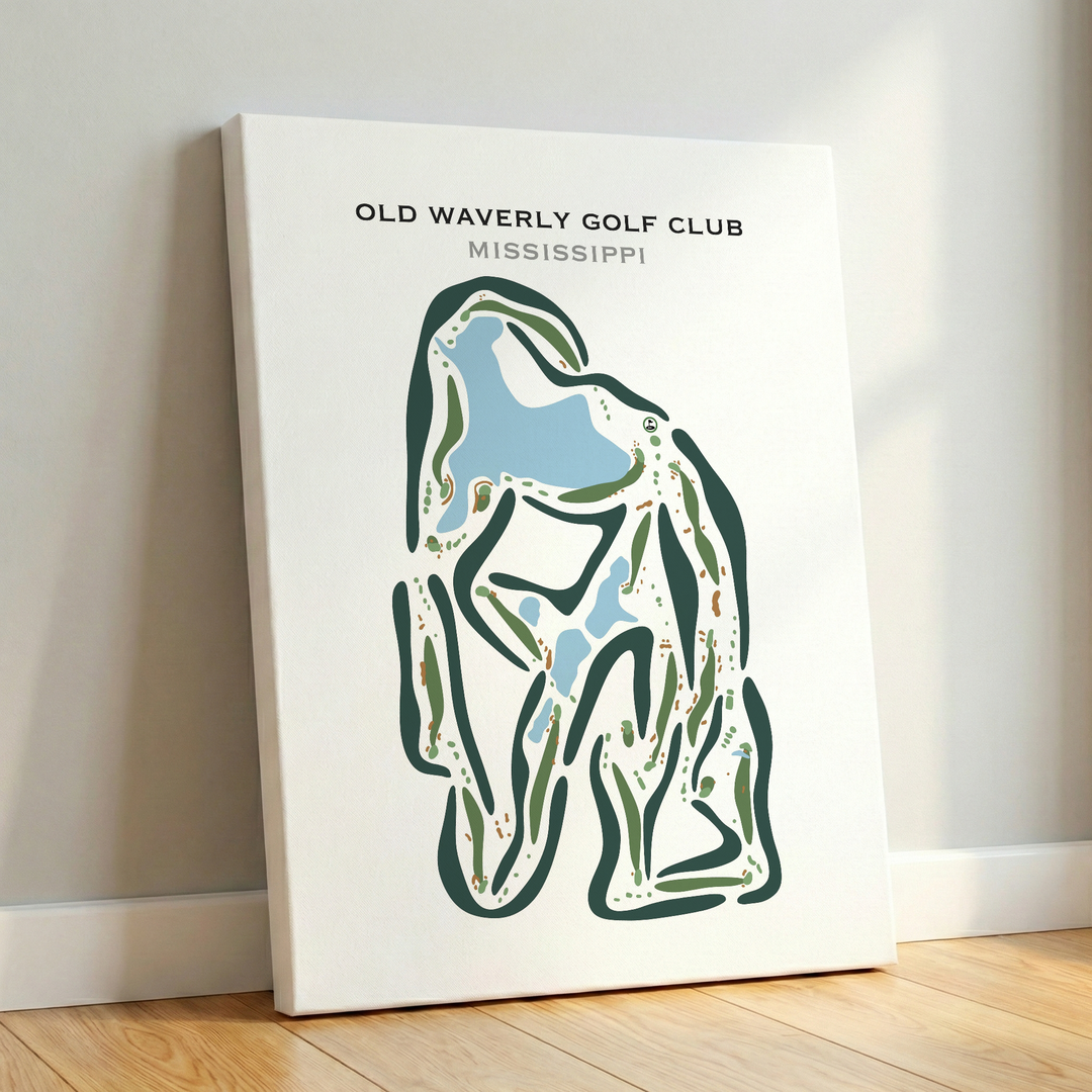 Old Waverly Golf Club, Mississippi - Printed Golf Courses