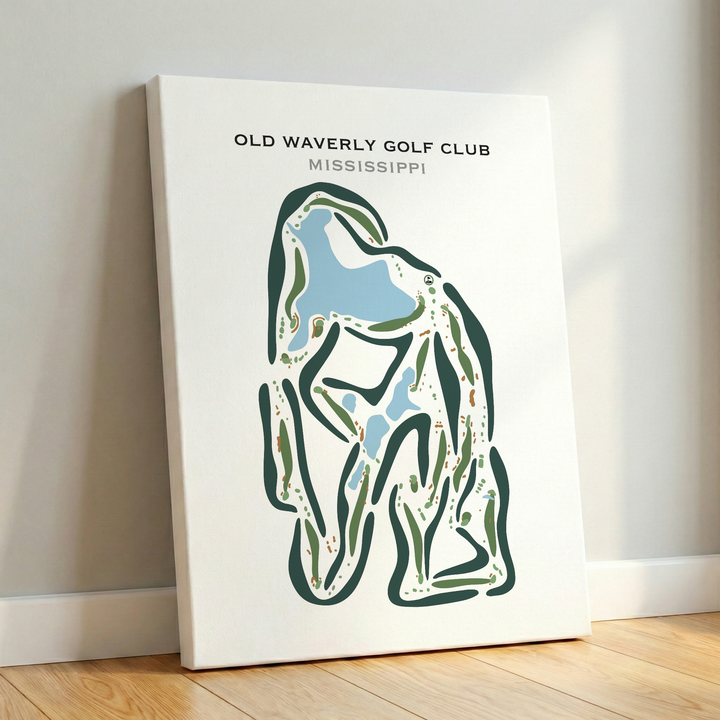 Old Waverly Golf Club, Mississippi - Printed Golf Courses