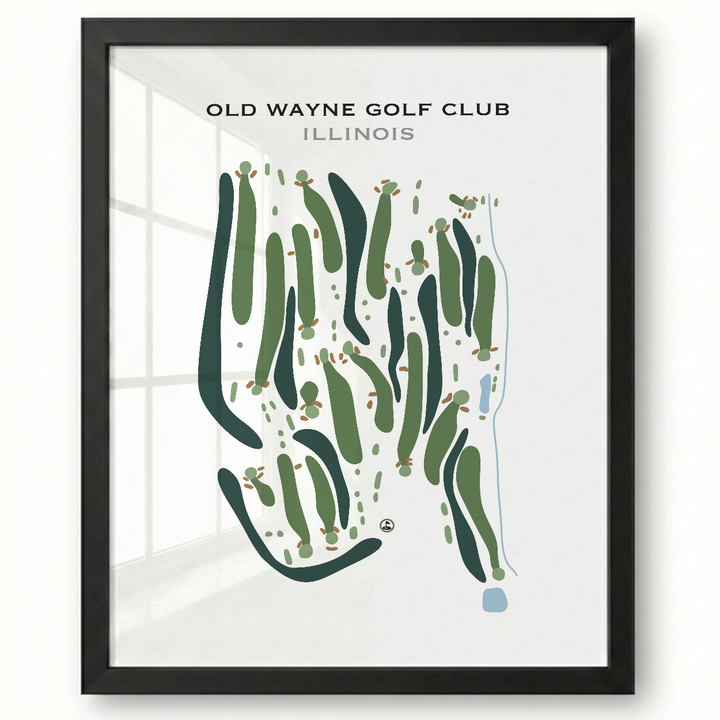Old Wayne Golf Club, Illinois - Printed Golf Course