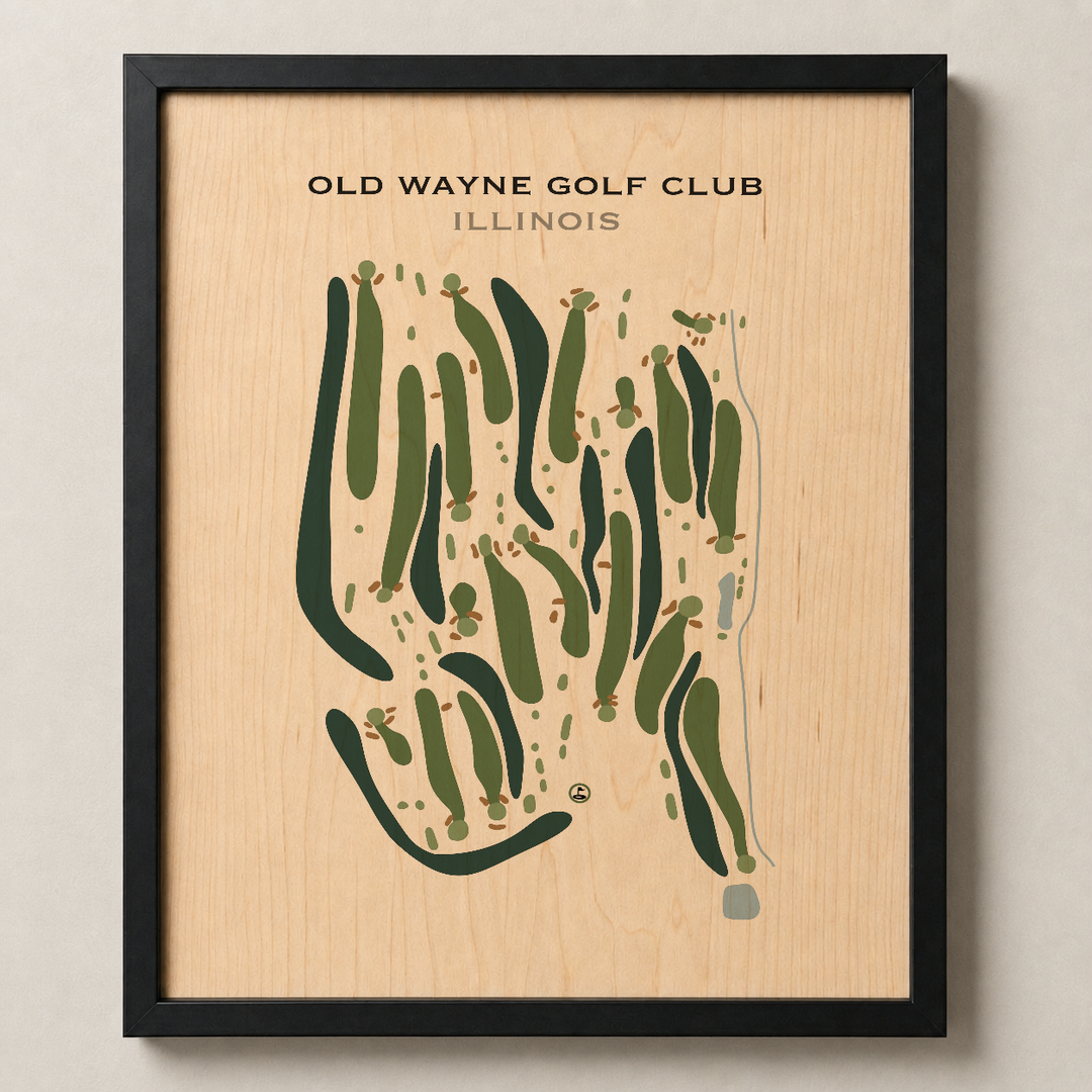 Old Wayne Golf Club, Illinois - Printed Golf Course