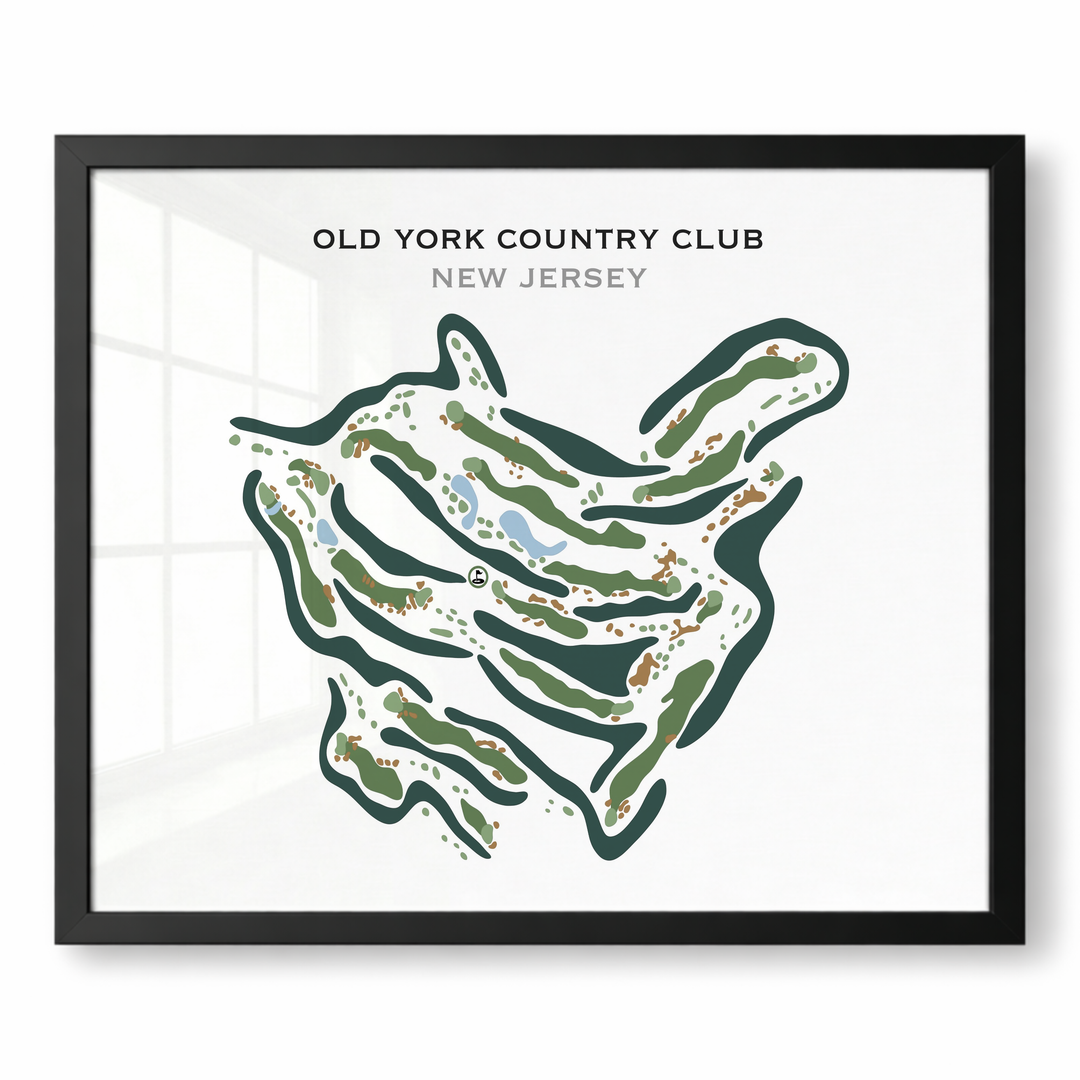 Old York Country Club, New Jersey - Printed Golf Courses