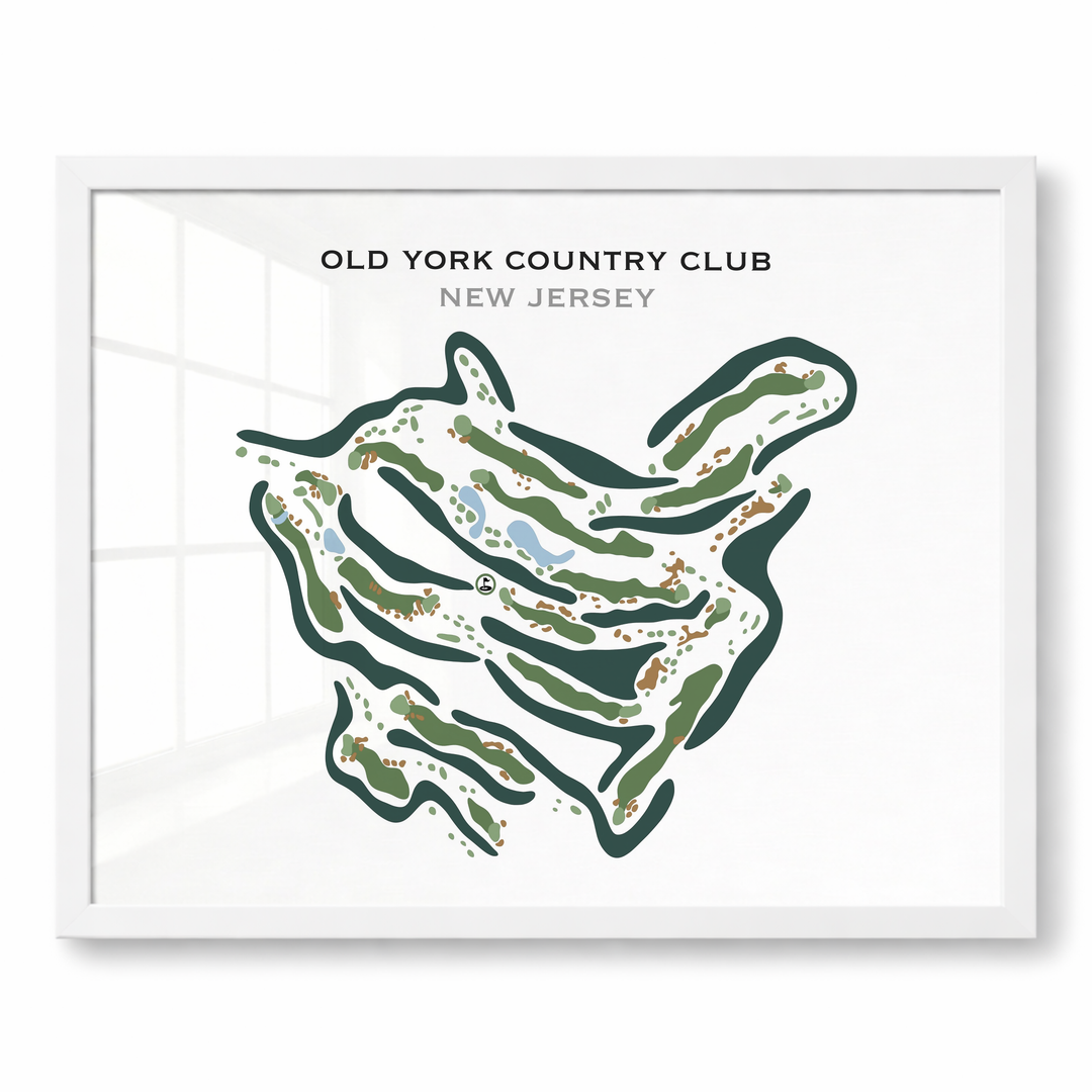 Old York Country Club, New Jersey - Printed Golf Courses