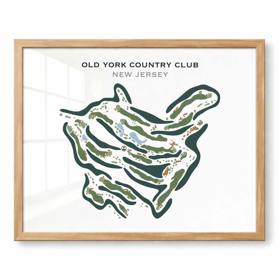 Old York Country Club, New Jersey - Printed Golf Courses