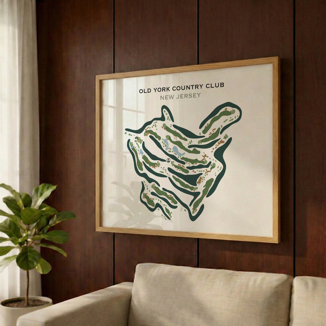 Old York Country Club, New Jersey - Printed Golf Courses